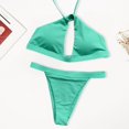 thumbnail image 5 of Bra Briefs Set 2Pcs/Set Slim Fit Lace-up Attractive Sexy High Leg Two-pieces Bikini Set, 5 of 5