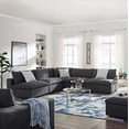 thumbnail image 1 of Modway Commix Down Filled Overstuffed 5 Piece Sectional Sofa Set, Corner Chair/Four Armless Chairs, Gray, 1 of 2