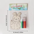 thumbnail image 2 of Easter DIY Wooden Drawing Board Kids Painting Coloring Craft Decoration Easter Rabbit Arts And Crafts for Kids Ages 2-4 Easter Arts And Crafts for Kids Apron for Kids Arts And Crafts Kids Arts And, 2 of 3