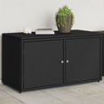 thumbnail image 1 of vidaXL Armoire de Rangement de Jardin Noire 110x55x60,5 cm en Rotin Poly, 1 of 5
