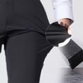 thumbnail image 4 of Pisexur Pantalon Habillé pour Homme Pantalon Chino Extensible Performance Ultime avec Taille Extensible, Pantalon pour Homme Résistant aux Plis Noir,30, 4 of 5