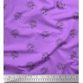 thumbnail image 1 of Soimoi Purple Modal Satin Fabric Tribal Skull Print Fabric by Yard 42 Inch Wide, 1 of 5