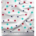 thumbnail image 1 of Soimoi Modal Satin Fabric Square,Dot & Triangle Geometric Print Sewing Fabric Yard 42 Inch Wide, 1 of 3