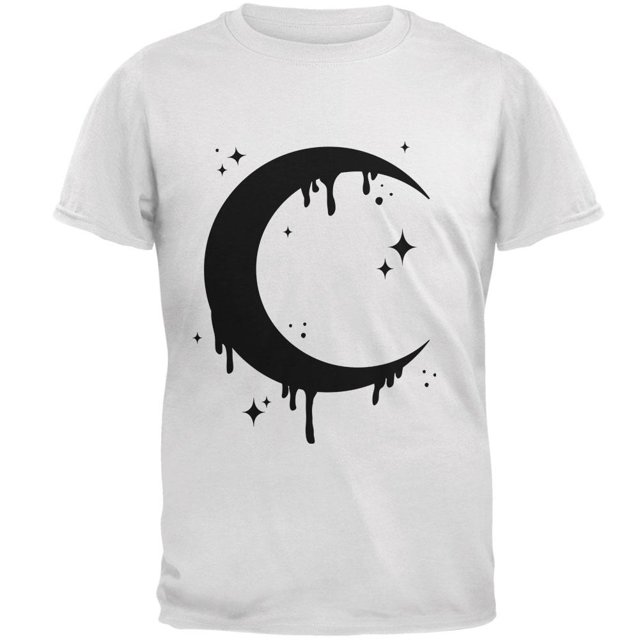 T-shirt pour Homme d'Halloween avec Croissant de Lune Qui Goutte