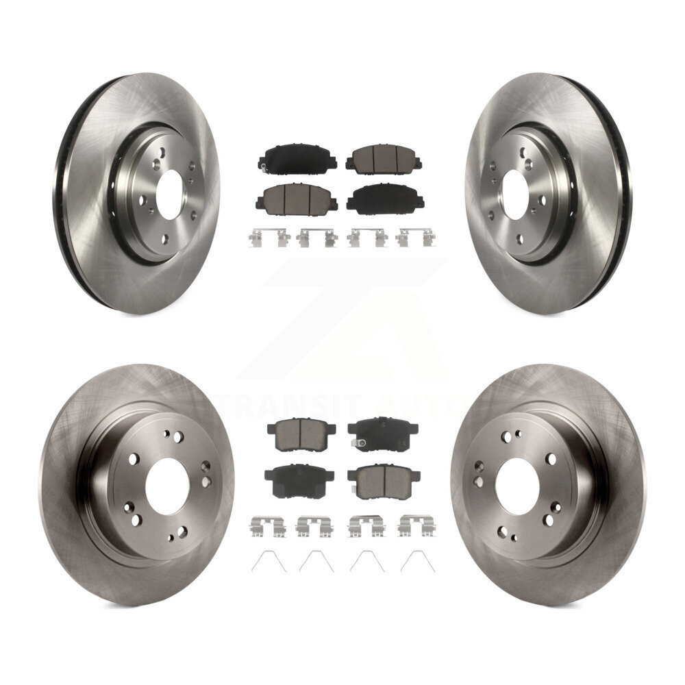 CMX Front Rear Disc Brake Rotors and Ceramic Pads Kit for Car 2017 Honda Accord Hybrid EX-L Touring K8C-100989