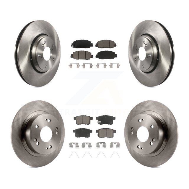 CMX Front Rear Disc Brake Rotors and Ceramic Pads Kit for Car 2017 Honda Accord Hybrid EX-L Touring K8C-100989