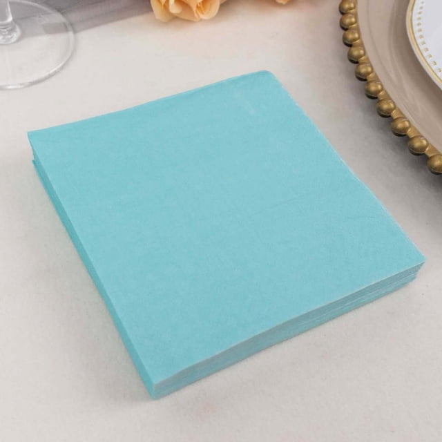 HLONK 50 Pack | 2 Ply Soft Orange Dinner Party Paper Napkins Wedding Reception Cocktail Beverage Napkins