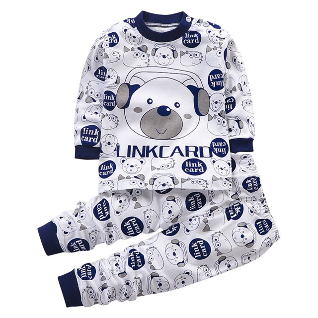 Pisexur Tenue d'Automne pour Bébé Fille Garçon, Ensemble 2 Pcs, Ensembles de Pyjamas pour Tout-Petit Bébé, Chandails à Col Rond à Manches Longues et Pantalons, Mode Décontractée, Ensemble de Vêtements de Nuit en Coton pour Garçons, 3 Mois à 6 Ans