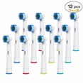 thumbnail image 1 of Têtes de Brosse à Dents Électriques de Rechange Compatibles avec Braun Oral B Sensitive Clean-12 Pcs, 1 of 6