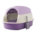 thumbnail image 2 of Milaget Hooded Cat Litter Boxes with Lid, Pet Litter Boxes with Lid, Fully Enclosed Cat Violet, 2 of 9