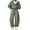 Green, variant on Women's 2-Piece Sweatsuit Set, Long Sleeve Round-Neck Sweatshirt and Matching Joggers, for Home Lounge and Casual Daily Wear