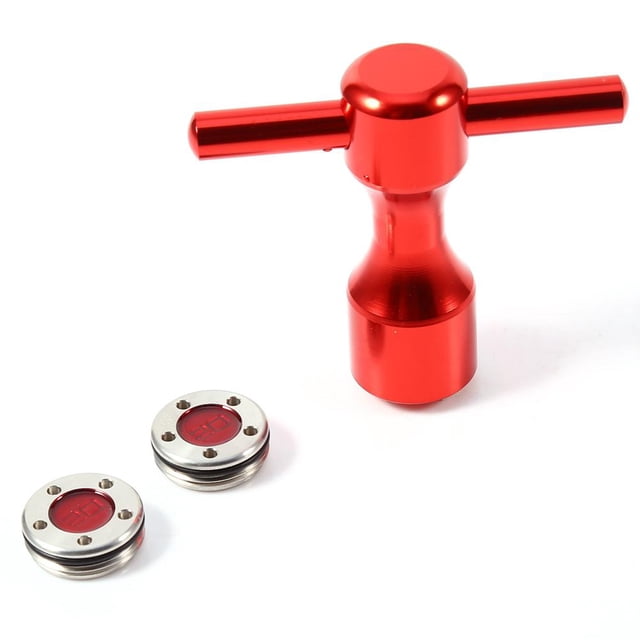 Herwey 2 Pcs Poids Rouges pour Putters de Golf + Outil Clé de Golf pour Putters Scotty Cameron, Poids pour Putter, Poids de l'Outil Clé
