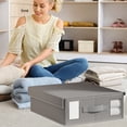 thumbnail image 1 of Wzzjkit Sac de Rangement pour Vêtements Pliable, Contenants de Rangement pour Couvertures pour Organiser le Linge de Lit, Organisateur de Garde-Robe, 1 of 9