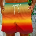 thumbnail image 4 of RKSTN Swim Shorts for Mens Color Blocked Print Extra Plus Size Elastic Waist Drawstring Casual Versatile 5 Inseam Beach Vacation Board Shorts with Pockets, 4 of 9