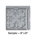 thumbnail image 1 of FASÄDE Traditional Style 10 Decorative Vinyl Backsplash Panel in Argent Silver (6X6 Inch Sample), 1 of 4