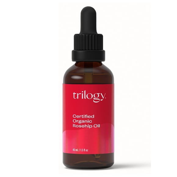 Trilogy Certified Organic Rosehip Oil - Pure Cold-Pressed Rosehip Seed Oil for Scars, Stretch Marks, Fine Lines & Wrinkles - With Omega 3, 6 & 9 for