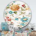 thumbnail image 3 of Designart 'Golden Flowers' Farmhouse Metal Circle Wall Art, 3 of 3