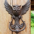 thumbnail image 4 of AURARMLET 1Set Garden Door Knocker Owl Shape Black Iron for Outdoor Home Use, 4 of 8