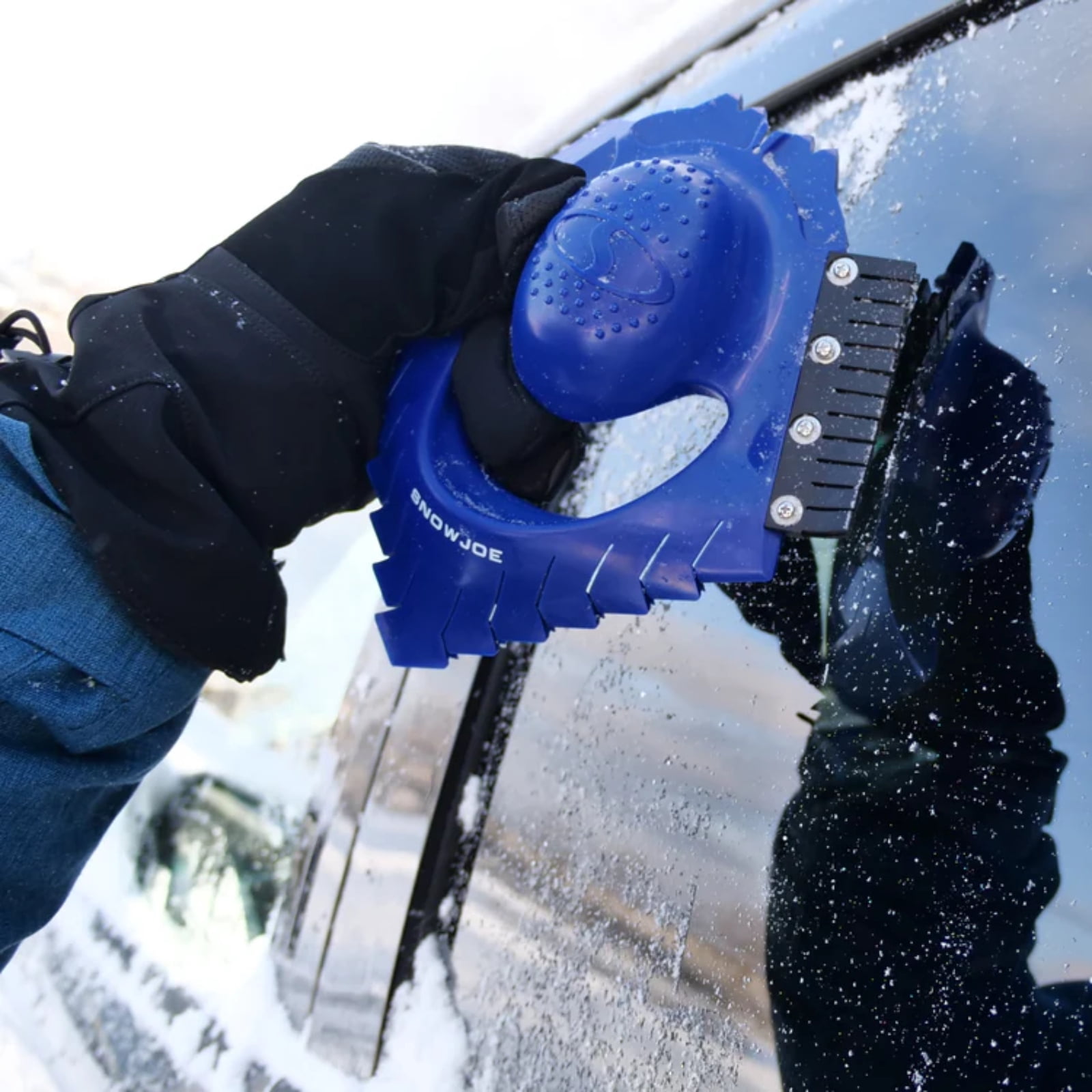 Ice Dozer Pare-brise Grattoir à glace et à neige avec brosse à raclette