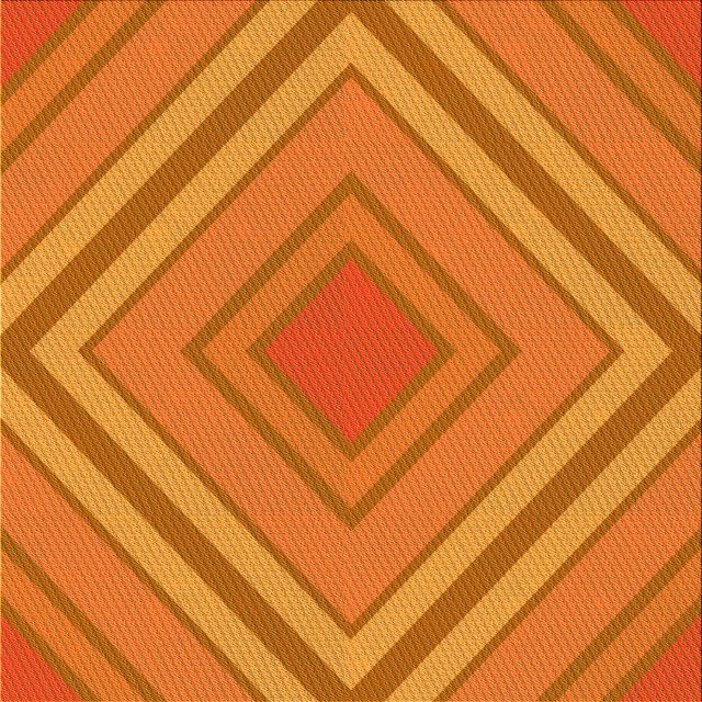 Ahgly Company Tapis de Zone Carré Lavable en Machine Orange Rouge Orange, 6 Pieds Carré