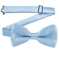 thumbnail image 1 of Xfvqtps Boys Bow Tie Solid Color Bowties Adjustable Neckties for Uniform School Party Light Blue, 1 of 7