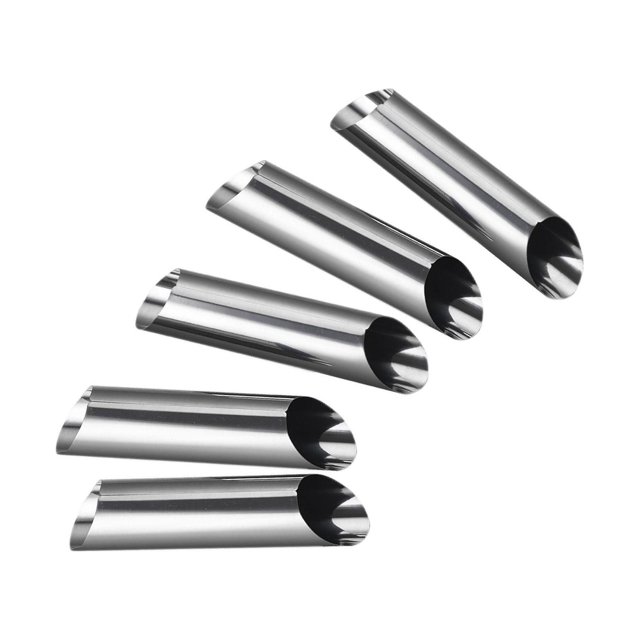 Dalazy Tubes de Cannoli Italiens Authentiques Ensemble de 5 en Acier Inoxydable Style A 1 Pce