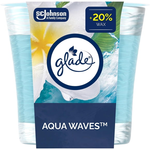 Glade® Scented Candle Air Freshener, Invigorating Aqua Waves