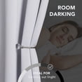 thumbnail image 4 of Deconovo Rideaux Occultants Isolés Thermiquement Assombrissants pour Chambre Salon Hôtel 55l X 84h Pouces, Grisâtre Étoile Blanc, 2 Panneaux, 4 of 5