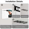 thumbnail image 3 of Heavy Duty Wall Mounted Garage Storage Rack – Metal Floating Organizer Shelf – 2x4 ft – 800 lbs Capacity – Tool & Utility Shelves – Shop, Storage unit, Garage – Black (2x4 feet), 3 of 7