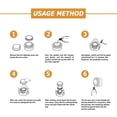thumbnail image 3 of WHEANG Réchaud de Randonnée Portable en Acier Inoxydable pour l'Extérieur, Réchaud à Combustible Léger en Laiton, Brûleur à Alcool pour Bbq, Camping, Randonnée, Pique-Nique, 3 of 6