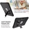 thumbnail image 2 of SuperShield iPad 10th Generation Case 10.9 Inch 2022 with Built-in 3 in 1 Kickstand Pencil Holder, Silicone Back Shell Protective Cover Case for iPad 10th Gen - Black, 2 of 4