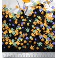 thumbnail image 3 of oneOone Cotton Silk Fabric Artistic Flower Panel Â Printed Craft Fabric BTY 42 Inch Wide, 3 of 3