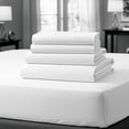 thumbnail image 1 of 100% Cotton Bed sheets, Deep Pocket, Wrinkle Resistant, Soft & Smooth Sateen 4-Piece, Full White by Purity Home, 1 of 13