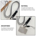 thumbnail image 3 of ziyahi Universal Mobile Phone Lanyard Adjustable Detachable Neck Hanging Rope Microfiber Reusable Anti-lost Strap for Climbing Gray Long, 3 of 4