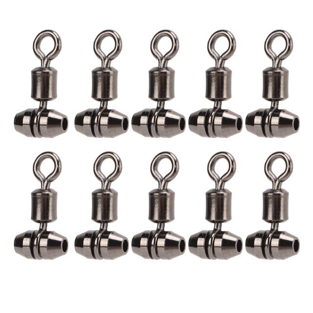 10 Pcs Émerillons de Pêche à 3 Voies T Turn Baril en Laiton Triple Pivot Ligne Croisée Connecteurs de Pêche