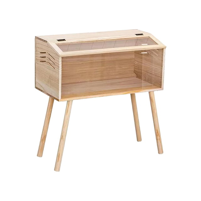 Almencla Chick Brooder Box Small Animal Wooden Enclosure House for Birds Quails Ducks 50 cmx30 cmx30 cm