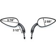 thumbnail image 2 of Krator Black Mirrors Universal Motorcycle Cruiser Compatible with Harley Davidson Road King Custom Classic, 2 of 3