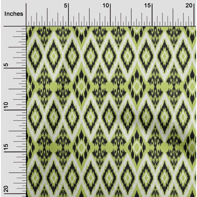 oneOone Cotton Flex Fabric Geometric Ikat Print Sewing Fabric BTY 40 Inch Wide