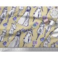 thumbnail image 2 of Soimoi Polyester Crepe Fabric Women & Camera Fashion Decor Fabric Printed Yard 52 Inch Wide, 2 of 3