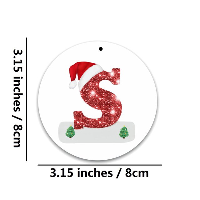 CEHVOM Christmas Alphabet Decorations Personalized For Gift Christmas Tree Hanging Ornament DIY Creative Decorations Clearance