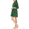 thumbnail image 4 of INSPIRE CHIC Women's Shirt Dress 3/4 Sleeve Button Down Mini Dresses S Dark Green, 4 of 7