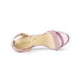 thumbnail image 4 of BLISSFUL STEP Women's Shoes Glitter Stiletto Heel Sandals Ankle Strap Open Toe Party Shoes Pink 8.5, 4 of 8