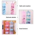 thumbnail image 3 of SKISUNO 1Pcs Reusable Hanging Storage Mesh Bags Sky Blue Collapsible For Field Camping University Dormitory, 3 of 8