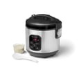 thumbnail image 3 of Ricardo 8-Cup Rice Cooker, 4 Pre-Programmed Functions, Digital Timer, Automatic Warm Mode, Measuring Cup, Steamer Basket, Non-Stick, 400W, Black, 3 of 4
