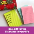 thumbnail image 2 of Post-it® Super Sticky Notes, Miami Collection, lined, 4 in x 6 in (10 cm x 15 cm), 90 Sheets/Pad, 3/Pack, 2 of 9