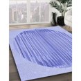 thumbnail image 3 of Ahgly Tapis d'Intérieur Lavable en Machine Carré Transitionnel Bleu Ardoise Clair, 4 Pieds Carré, 3 of 7