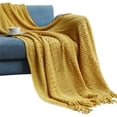 thumbnail image 1 of Matoen12 Throw Blanket Textured Solid Soft Sofa Couch Decorative Knitted Blanket, 50x59.8 Inch, 1 of 5