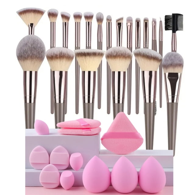 3-20PCS Makeup Brushes Set Eyeshadow Fluffy Foundation Concealer Blush Highlighter Storage Box Female Cosmetics Beauty Tools,makeup brush set