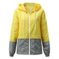 thumbnail image 1 of Qiylii Femmes Veste de Pluie Packable Couleur Extérieure Bloc Coupe-Vent à Capuche, 1 of 9