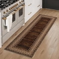 thumbnail image 1 of GOGRANT Washable Area Rug 2x6ft Reddish-brown Non Slip Modern Print Carpet, 1 of 16